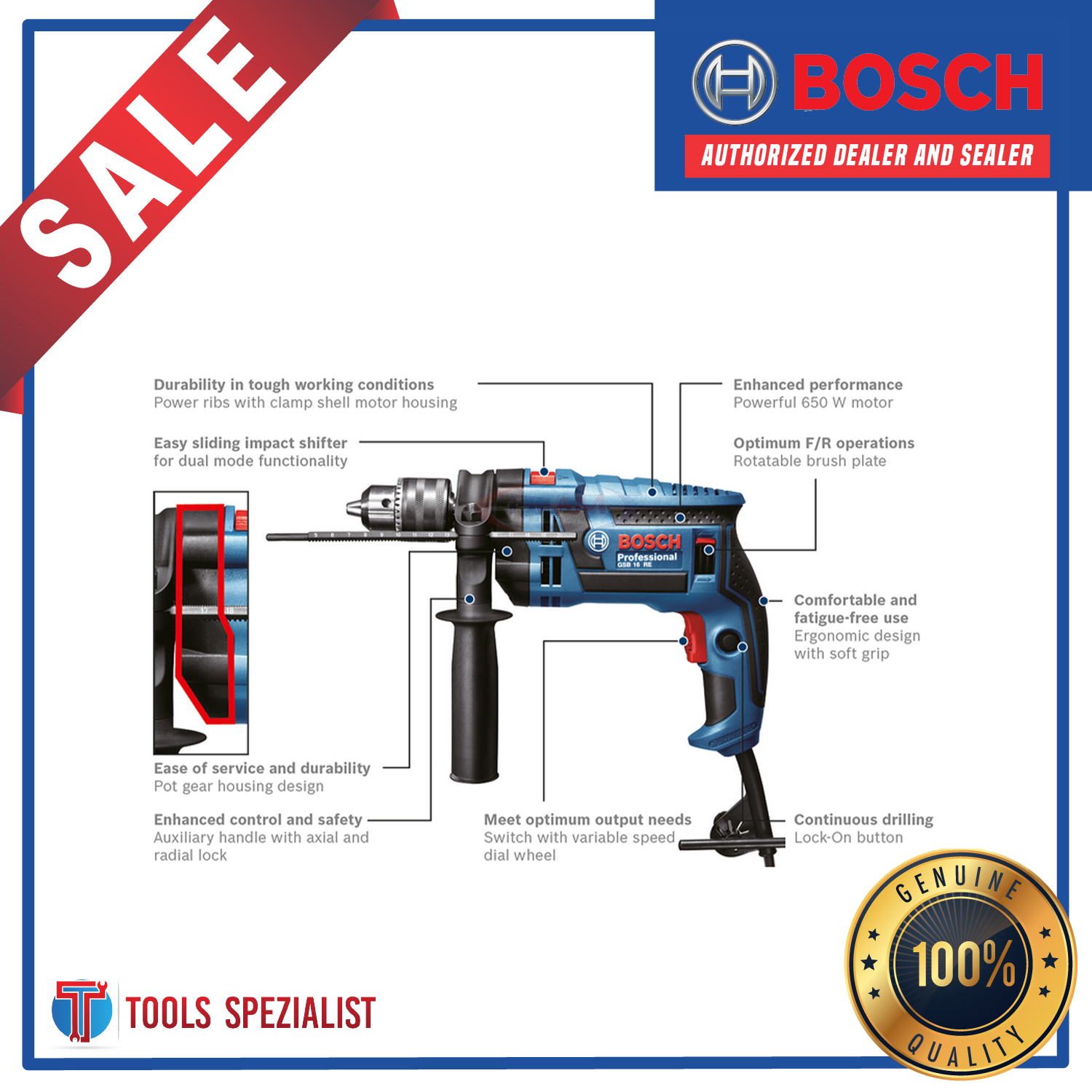 GSB 13 RE Impact Drill Professional Hand Tools 2