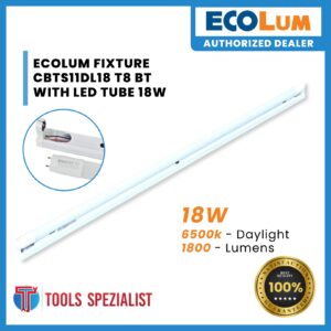 ECOLUM FIXTURE CBTS11DL18 T8 BT WITH LED TUBE 18W - Image 1